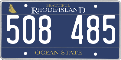 RI license plate 508485