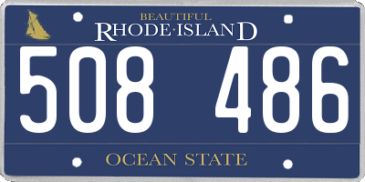 RI license plate 508486