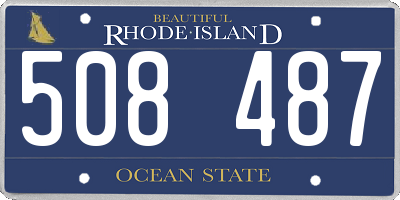 RI license plate 508487