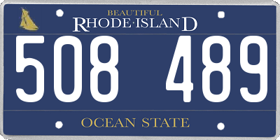 RI license plate 508489
