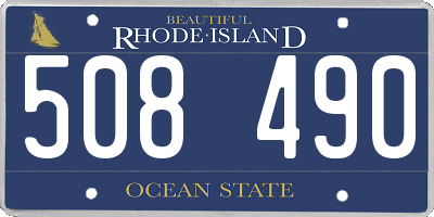 RI license plate 508490