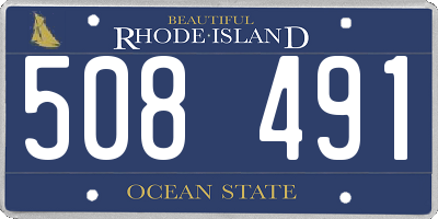 RI license plate 508491
