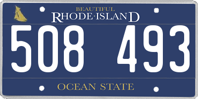 RI license plate 508493