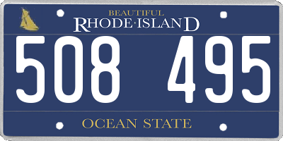RI license plate 508495