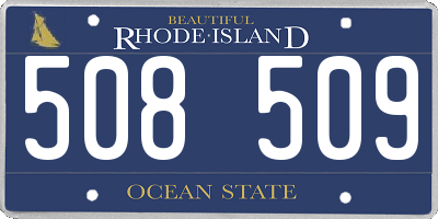RI license plate 508509