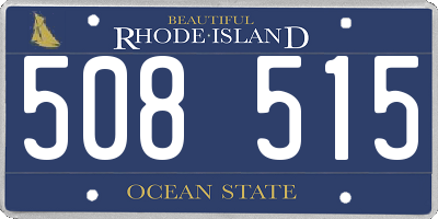 RI license plate 508515