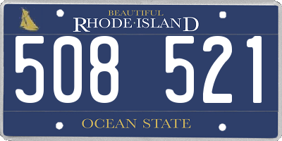 RI license plate 508521
