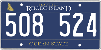 RI license plate 508524