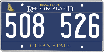 RI license plate 508526