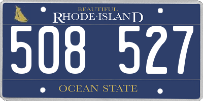 RI license plate 508527