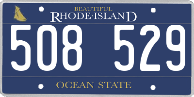 RI license plate 508529