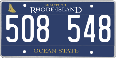 RI license plate 508548