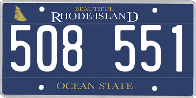 RI license plate 508551