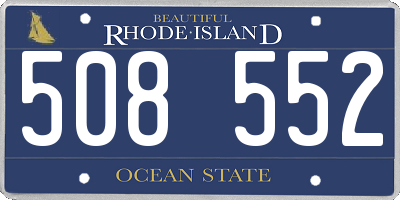 RI license plate 508552