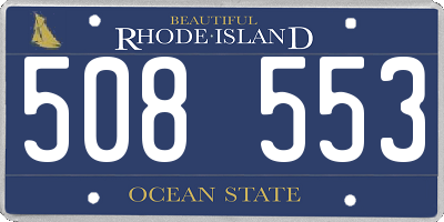 RI license plate 508553