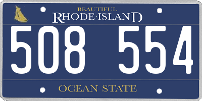 RI license plate 508554