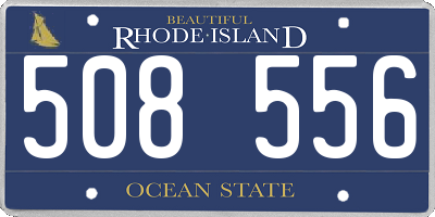 RI license plate 508556