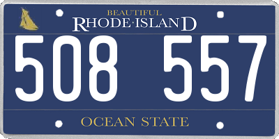 RI license plate 508557