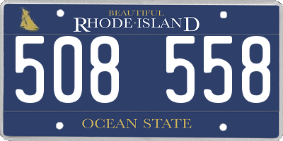 RI license plate 508558