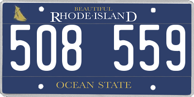 RI license plate 508559