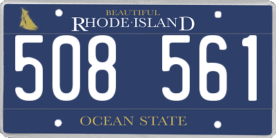 RI license plate 508561