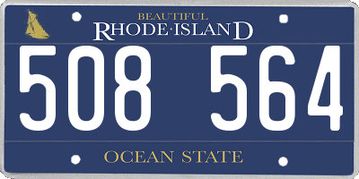 RI license plate 508564