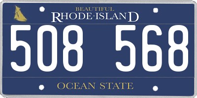 RI license plate 508568