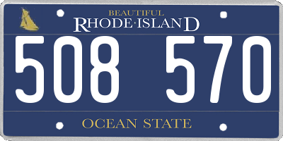 RI license plate 508570