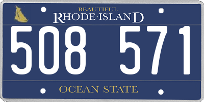 RI license plate 508571