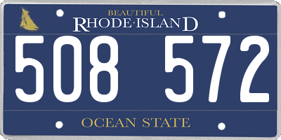 RI license plate 508572