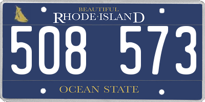 RI license plate 508573