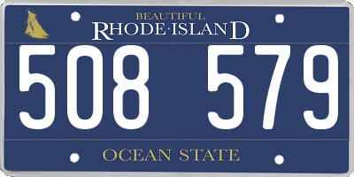 RI license plate 508579
