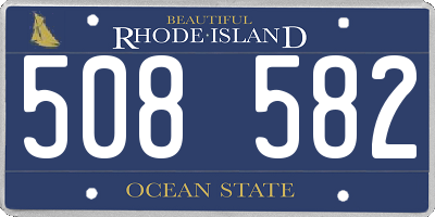 RI license plate 508582