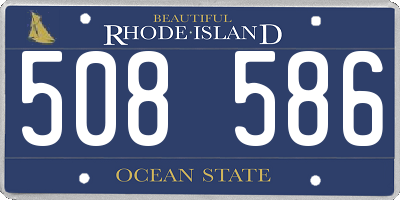 RI license plate 508586