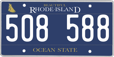 RI license plate 508588