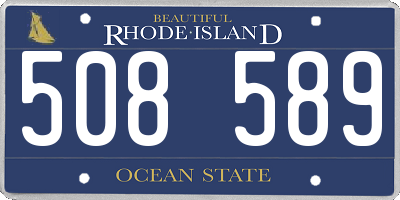 RI license plate 508589
