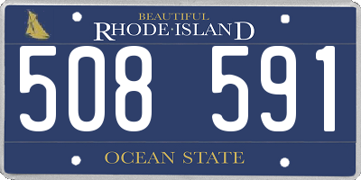 RI license plate 508591