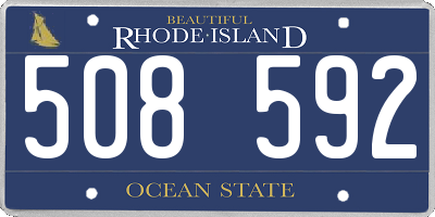 RI license plate 508592