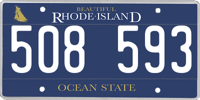 RI license plate 508593