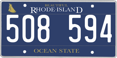 RI license plate 508594