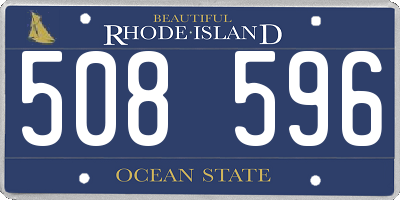 RI license plate 508596