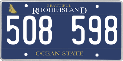 RI license plate 508598