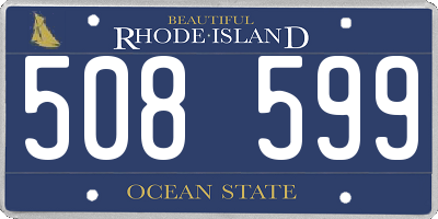 RI license plate 508599
