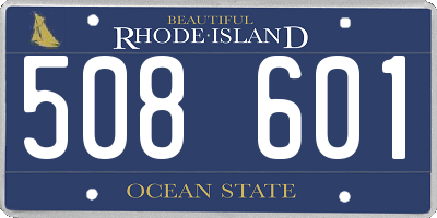 RI license plate 508601