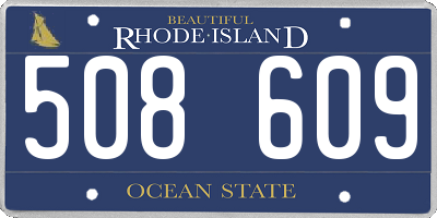 RI license plate 508609