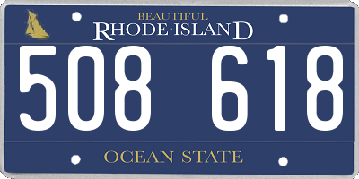 RI license plate 508618