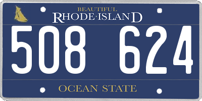 RI license plate 508624