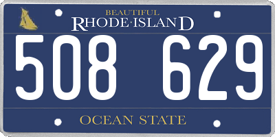 RI license plate 508629