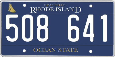 RI license plate 508641