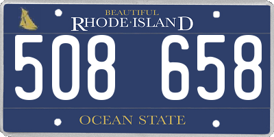 RI license plate 508658
